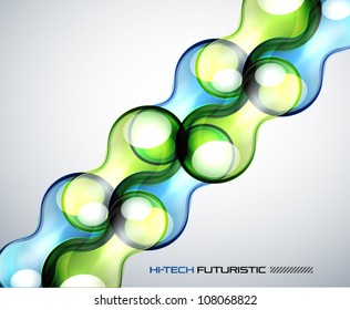 Futuristic color bubbles abstract background