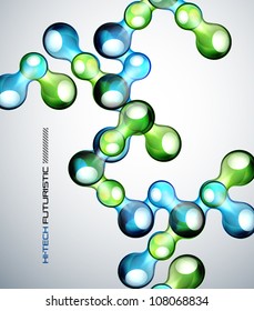 Fundo abstrato das bolhas de cores futuristas