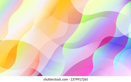 Futuristic Color Design Geometric Wave Shape, Lines. For Your Design Wallpapers Presentation. Vector Illustration with Color Gradient