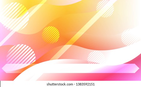 Futuristic Color Design Geometric Wave Shape, Lines, Circle. Dynamic shapes composition for landing page. For Your Banner, Flyer, Cover Page, Landing Page. Vector Illustration with Color Gradient