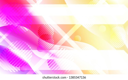 Futuristic Color Design Geometric Wave Shape, Lines, Circle. Dynamic shapes composition for landing page. For Your Banner, Flyer, Cover Page, Landing Page. Vector Illustration with Color Gradient
