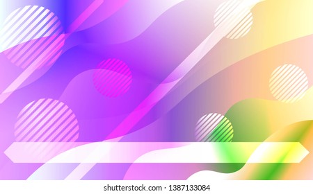 Futuristic Color Design Geometric Wave Shape, Lines, Circle. Dynamic shapes composition for landing page. For Your Banner, Flyer, Cover Page, Landing Page. Vector Illustration with Color Gradient