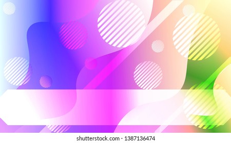 Futuristic Color Design Geometric Wave Shape, Lines, Circle. Dynamic shapes composition for landing page. For Your Banner, Flyer, Cover Page, Landing Page. Vector Illustration with Color Gradient