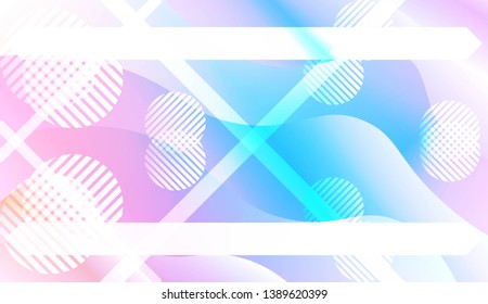 Futuristic Color Design Geometric Wave Shape, Lines, Circle. Dynamic shapes composition for landing page. For Your Banner, Flyer, Cover Page, Landing Page. Vector Illustration with Color Gradient
