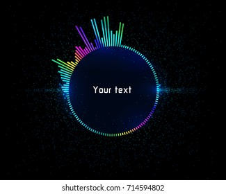 Futuristic color infographics as head-up display. Use it as template for your design.