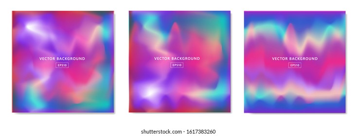 Conjunto de tapa vectorial de la mezcla de colores futurista
