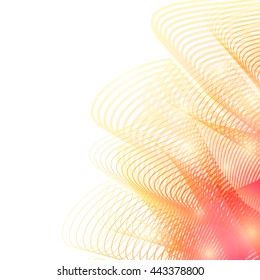 Futuristic colorful abstract.  Vector design backdrop. Yellow shine flash. Grid texture. Disco background