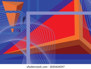 Futuristic colorful background. Abstract background triangles. 3D triangles. Modern Wallpaper. Design for cover, invitation background, packaging design, fabric and print. Vector illustration