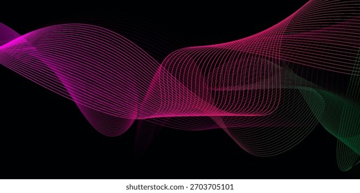 Fondo colorido futurista. Telón de fondo con líneas y ondas. eps 10