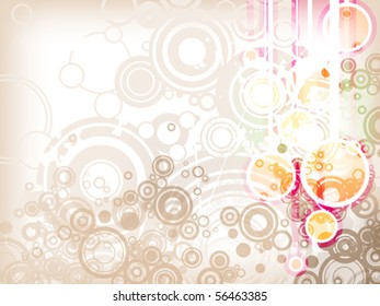 futuristic colorful background with circles