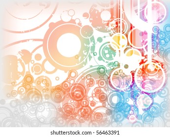 futuristic colorful background with circles