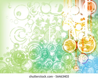 futuristic colorful background with circles