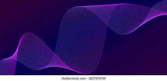 Futuristic colorful background. Gradient geometric banner with pink, blue, purple. Equalizer for music. EPS 10 vector.