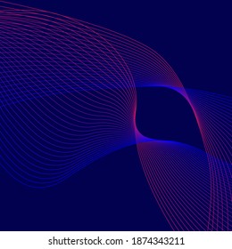 Futuristic colorful background. Gradient geometric banner with pink, blue, purple. Equalizer for music. EPS 10 vector.