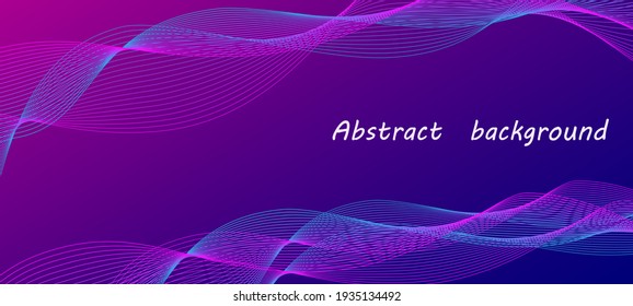 Futuristic colorful background. Gradient geometric banner with blue, purple. Equalizer for music. EPS 10 vector.