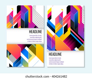 Futuristic colorful design, useful for presentations, advertising and web layouts, flyer, invitation, banner. Background with abstract geometric element.