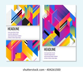 Futuristic colorful design, useful for presentations, advertising and web layouts, flyer, invitation, banner. Background with abstract geometric element.