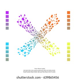 Futuristic colorful interface, technology abstract graphics. Vector eps 10.