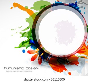 Futuristic colorful vector background