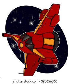 futuristic combat starship. abstract vector illustration