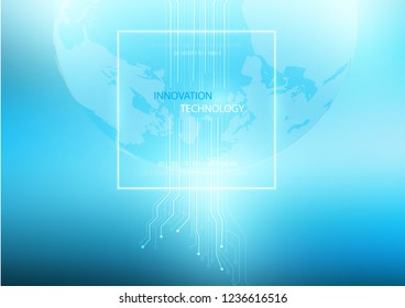 Futuristic communication world and innovation technology. Vector Illustration.