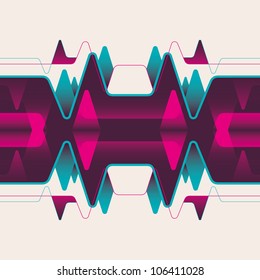 Futuristische konzeptionelle Abstraktion. Vektorgrafik.