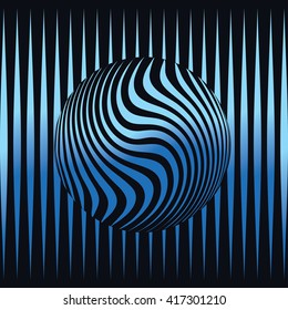 Futuristic conceptual design background. 3d sphere emblem design. Logo emblem. Vector illustration