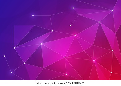 futuristic connection poly background vector and illustration