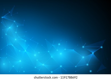 futuristic connection poly background vector and illustration