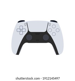 Futuristic console game controller for single or multiplayer online or offline video game, vector illustration