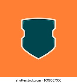 Futuristic cops blank shield badge template
