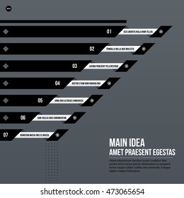 Futuristic corporate chart template on gray background. Useful for presentations and marketing media.