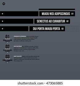 Futuristic corporate chart template on gray background. Useful for presentations and marketing media.