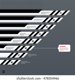 Futuristic corporate chart template on gray background. Useful for presentations and marketing media.