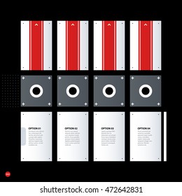 Futuristic corporate web design template. Useful for presentations or advertising.