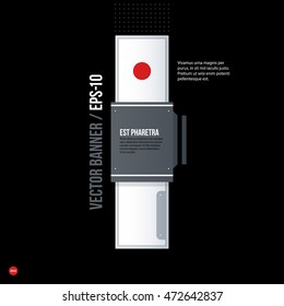 Futuristic corporate web design template. Useful for presentations or advertising.
