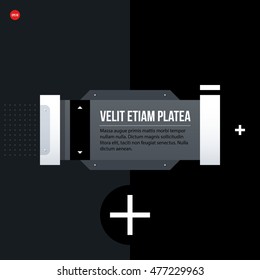 Futuristic corporate web design template. Useful for presentations or advertising.