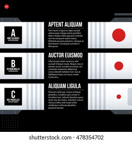 Futuristic corporate web design template. Useful for presentations or advertising.
