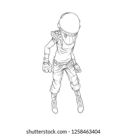 Futuristic cosmonaut costume