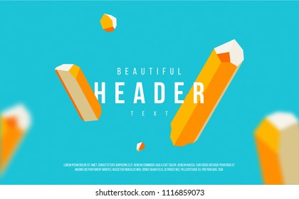 Futuristic cover design with abstract shapes. shards composition with text. minimal concept artistic background great for billboard, banner, poster, web, card