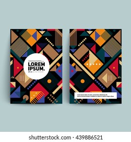 Futuristisches Cover-Design. Vorn und hinten. Gilt für Plakate, Bücher, Poster, Flyers Banner etc. Eps10 Vektordatei.
