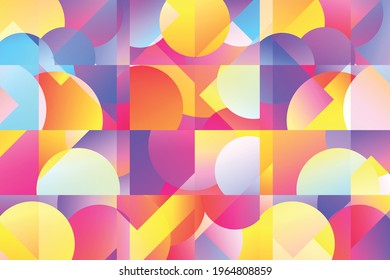 Diseño de portada futurista para papel portátil, folletos de cuadernos, libro, revista, impresión. Fondo abstracto geométrico con elementos multicolor gradiente. Patrón de color.  