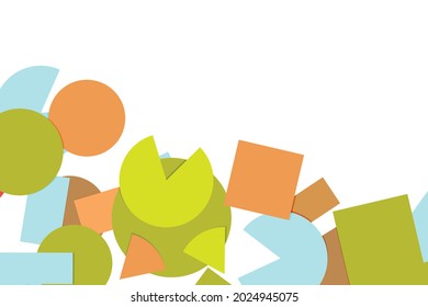 Futuristic cover design for notebook paper, copybook brochures, book, magazine, print. Geometric abstract background with multicolor elements. Colored pattern with shapes.