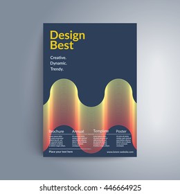 Futuristic cover design. Wavy lines with gradient color. Applicable for Covers, Placards, Posters, Flyers and Banner Design.