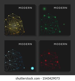 futuristic cover, Molecule technology banner background. Vector molecular and dna structure design. Illustration technology, science concept