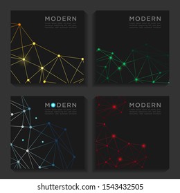 futuristic cover, Molecule technology banner background. Vector molecular and dna structure design. Illustration technology, science concept