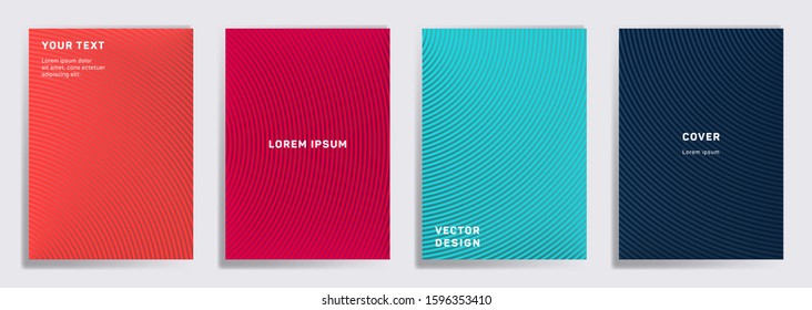 Minimalistic Covers Linear Design Radial Semicircle Stock Vector ...