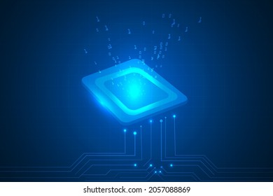 Futuristic CPU of computer technology innovation abstract background.