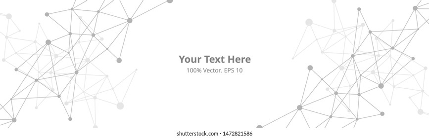 Futuristic crypto blockchain illustration. Vector global creative social network. Abstract polygonal background with lines and dot