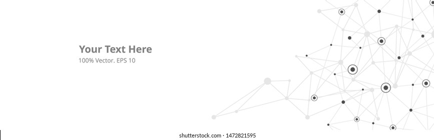 Futuristic crypto blockchain illustration. Vector global creative social network. Abstract polygonal background with lines and dot